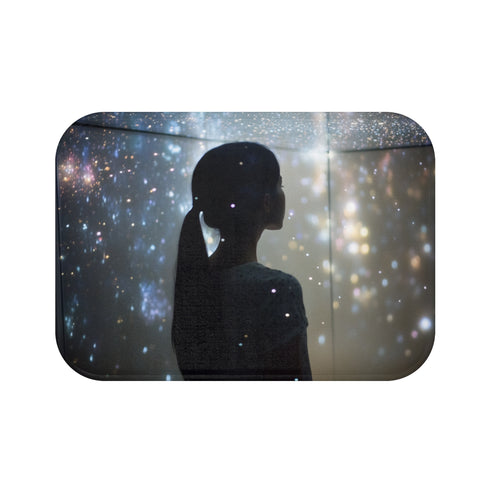 Infinity Mirror Reflecting Shooting Star — Memory Foam Bath Mat — Top-Down Memory Foam Bath Mat View