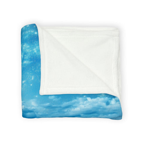 Infinity Pool with Celestial Reflection Plush Fleece Throw Blanket