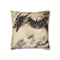 Ink Dragon Swimming Through Sky — 40×40 Cushion Cover — Front 40×40 cm Square Cushion View