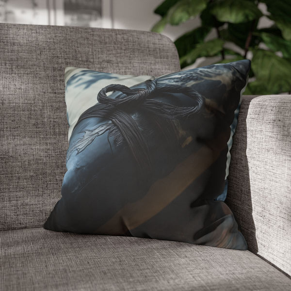Ink Dragon Wrapping Ancient Scroll (Edition IV) — Double-Sided Cushion Cover — Sofa & Armchair Living Room Lifestyle View