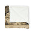 Ink Dragon Wrapping Ancient Scroll — 50×60 Plush Throw Blanket — Draped Over Sofa & Bed Lifestyle View