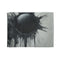 Ink Storm Dripping from Shattered Sun — 50×60 Plush Throw Blanket — Full Flat Artwork View