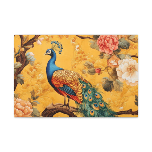 Intricate Tapestry Depicting an Ancient Tree — 24×16 Canvas Wall Art — Front Gallery-Wrapped Canvas View