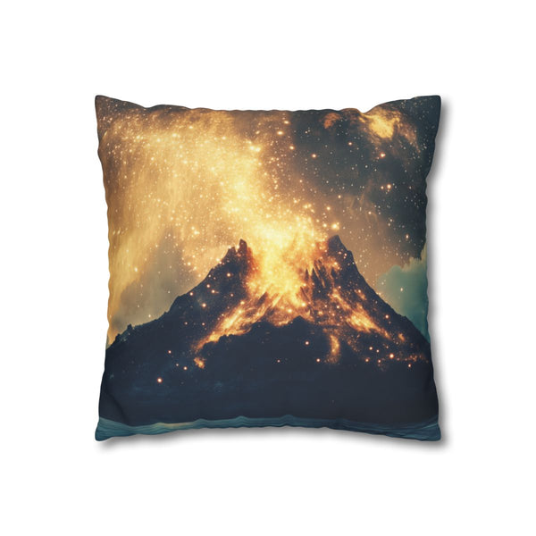 Inverted Volcano Raining Stardust Double-Sided Square Cushion Cover