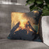 Inverted Volcano Raining Stardust — 40×40 Cushion Cover — Double-Sided Back & Concealed Zip Detail