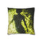 Invisible Creature Casting Glowing Shadow — 40×40 Cushion Cover — Front 40×40 cm Square Cushion View