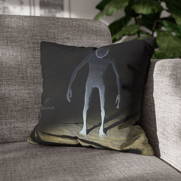 Invisible Creature Casting Glowing Shado (Edition II) — Double-Sided Cushion Cover — Sofa & Armchair Living Room Lifestyle View