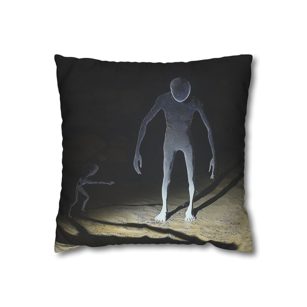 Invisible Creature Casting Glowing Shado (Edition II) — Double-Sided Cushion Cover — Front Double-Sided Cushion View