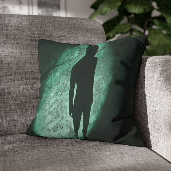 Invisible Creature Casting Glowing Shado (Edition IV) — Double-Sided Cushion Cover — Sofa & Armchair Living Room Lifestyle View