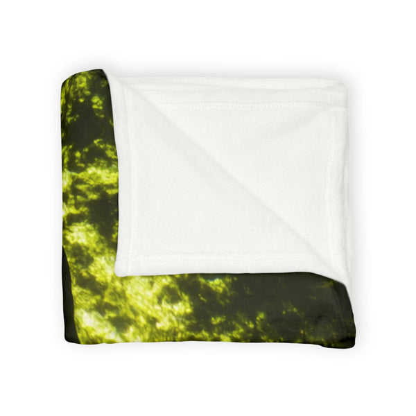 Invisible Creature Casting Glowing Shadow Plush Fleece Throw Blanket