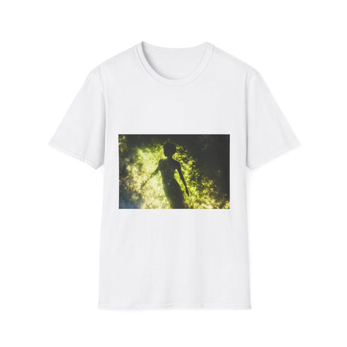 Invisible Creature Casting Glowing Shadow Graphic Unisex Softstyle T-Shirt - Front View