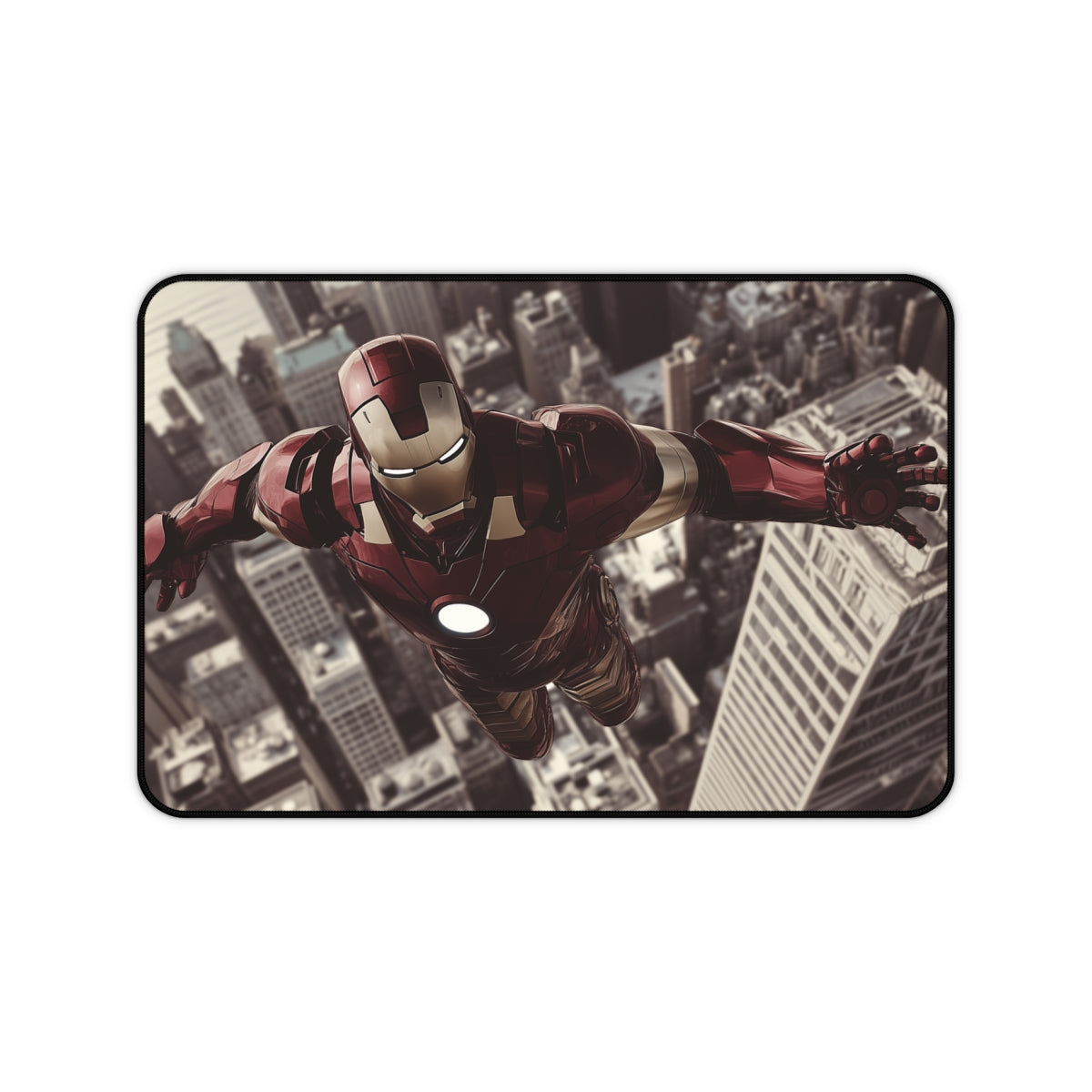 "Iron Man Flying Over Stark Tower"