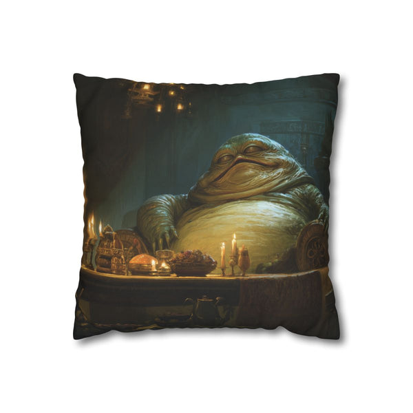 Jabba the Hutt Lounging in His Palace — Double-Sided Cushion Cover — Front Double-Sided Cushion View