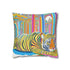Jayesh.s Tiger and Elephant Seated in Multiple Colourful Hindu — 40×40 Cushion Cover — Front 40×40 cm Square Cushion View