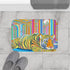 Jayesh.s Tiger and Elephant Seated in Multiple Colourfu — 61×43 Memory Foam Bath Mat — Modern Bathroom Floor Lifestyle View