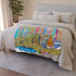 Jayesh.s Tiger and Elephant Seated in Multiple Colourfu — 50×60 Plush Throw Blanket — Draped Over Sofa & Bed Lifestyle View