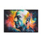 Jeff Bezos Neon Colors Watercolor — 24×16 Canvas Wall Art — Front Gallery-Wrapped Canvas View