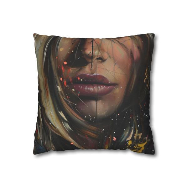 Jennifer Aniston Painting — Double-Sided Cushion Cover — Front Double-Sided Cushion View