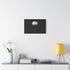 Minimalist White Chrysanthemum Blossom — Stretched Canvas Wall Art — Living Room Wall Lifestyle View