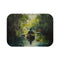 Journey Down the Amazon in Brazil Kayak Painting Ju — 61×43 Memory Foam Bath Mat — Top-Down Velvet Microfibre Artwork View