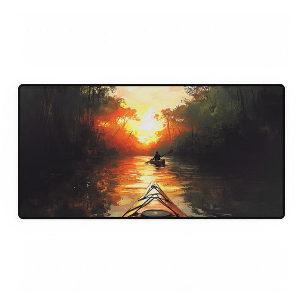 Journey Down the Amazon in Brazil Kayak Painting Ju — XXL Gaming Desk Mat — Full Top-Down Artwork View