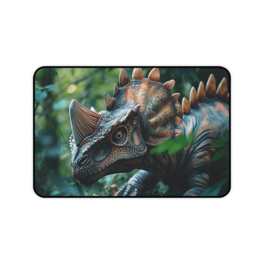 "Jurassic Stegosaurus Desk Mat: Fierce Protection"