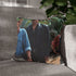 Jurassic Park T-Rex Prehistoric Jungle — 40×40 Cushion Cover — Sofa & Living Room Lifestyle View