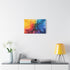 Kaleidoscope Explosion of Paint — Stretched Canvas Wall Art — Living Room Wall Lifestyle View