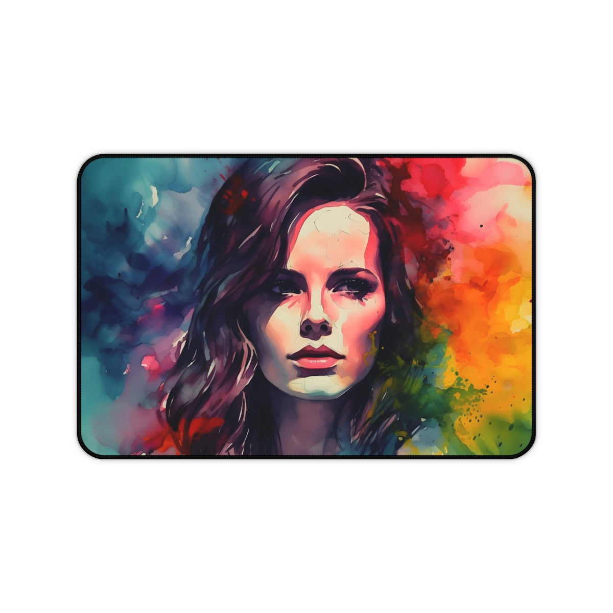 Kate Beckinsale Neon Watercolor Desk Mat