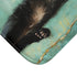 Keiska Black Cat Sleeping Stretched Out Luxury Memory Foam Bath Mat - Microfibre Texture Close-Up
