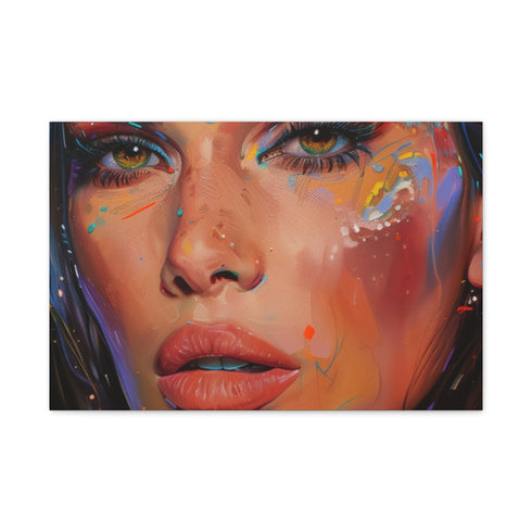 Kendal Jenner Painting — 24×16 Canvas Wall Art — Front Gallery-Wrapped Canvas View