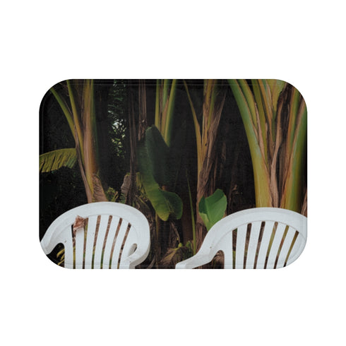 Kevnef Photo of Two White Plastic Luxury Memory Foam Bath Mat - Top View
