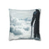Knight Walking on Clouds with Sword — Double-Sided Cushion Cover — Front Double-Sided Cushion View