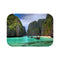 Koh Phi Lagoon — Non-Slip Bath Mat — Top-Down Velvet Microfibre Artwork View