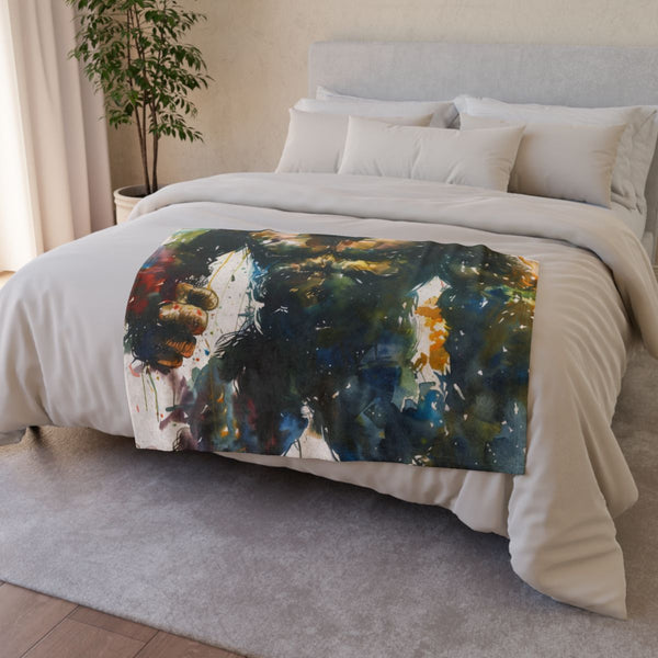 Kong — Plush Fleece Throw Blanket — Drape over Sofa & Bed Lifestyle View