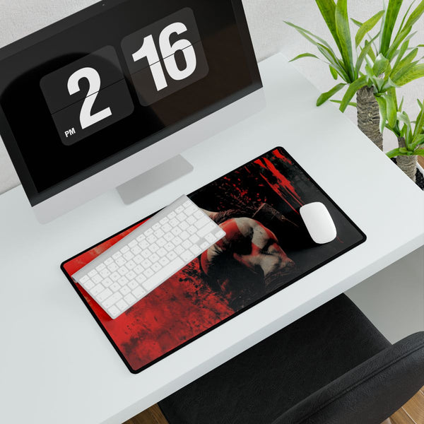 Kratos — XXL Gaming Desk Mat — Gaming & Workspace Desk Setup View