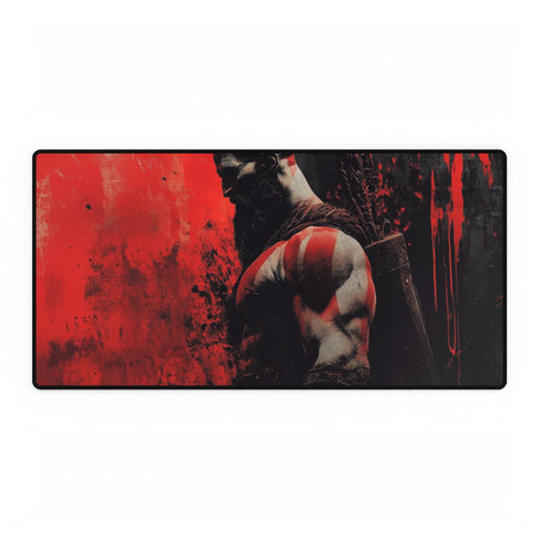 Kratos — XXL Gaming Desk Mat — Full Top-Down Artwork View