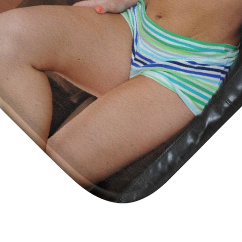 Krissy Lynn Luxury Memory Foam Bath Mat - Microfibre Texture Close-Up