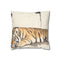 Ksprabbit Sleeping Tiger with a Butterfly Overhead. Illustrated — 40×40 Cushion Cover — Front 40×40 cm Square Cushion View