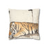 Ksprabbit Sleeping Tiger with a Butterfly Overhead. Illustrated — 40×40 Cushion Cover — Front 40×40 cm Square Cushion View