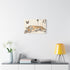 Sleeping Tiger with Butterfly Overhead — Stretched Canvas Wall Art — Living Room Wall Lifestyle View