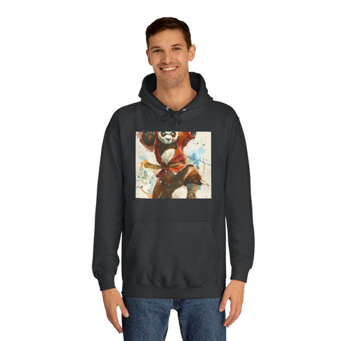 Kung Fu Panda — Heavyweight Graphic Hoodie — Model Streetwear Fit View