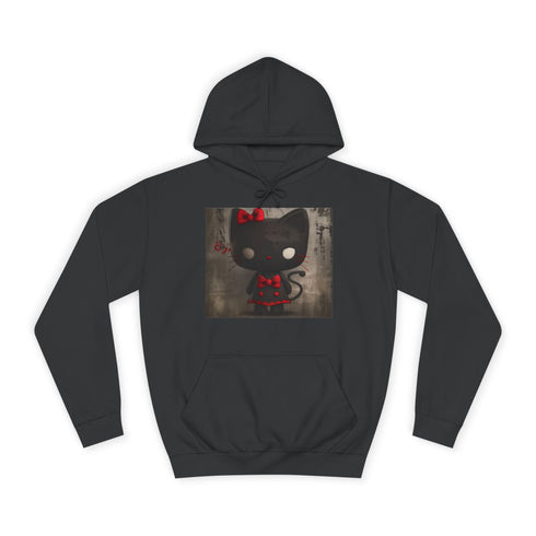 Kuromi Hello Kitty Cartoon — Heavyweight Graphic Hoodie — Front Heavyweight Fleece Hoodie View