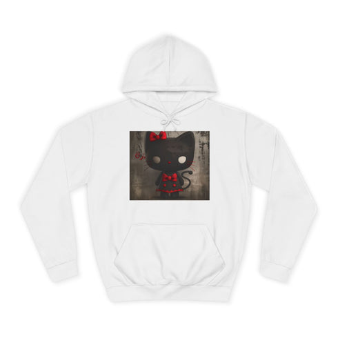 Kuromi Hello Kitty Cartoon — Heavyweight Graphic Hoodie — Brushed-Fleece Hood & Pouch Pocket Detail
