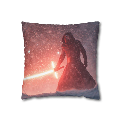 Kylo Ren Standing in the Snow — Double-Sided Cushion Cover — Front Double-Sided Cushion View