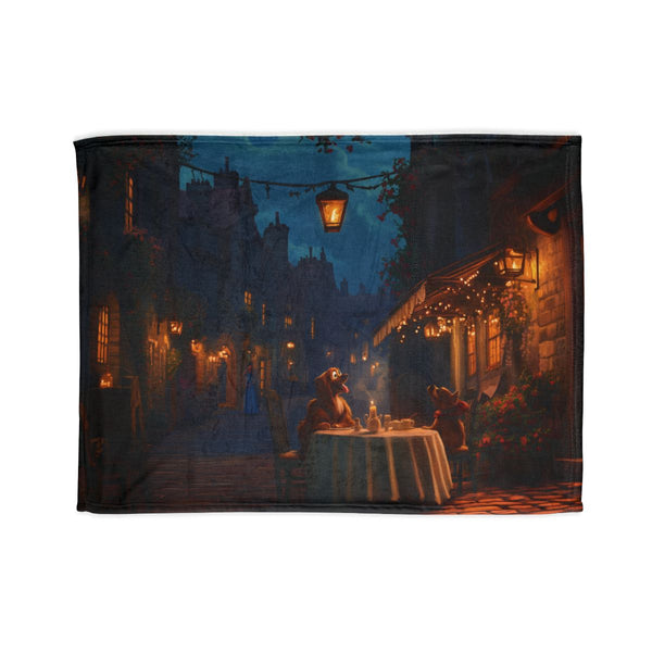 Lady and the Tramp — Plush Fleece Throw Blanket — Full Flat Artwork View