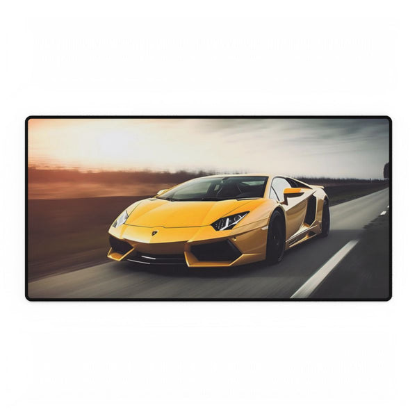 Lamborghini Driving High Speed — XXL Gaming Desk Mat — Full Top-Down Artwork View