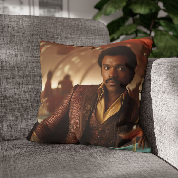 Lando Calrissian in a Cloud City Casino — Double-Sided Cushion Cover — Sofa & Armchair Living Room Lifestyle View