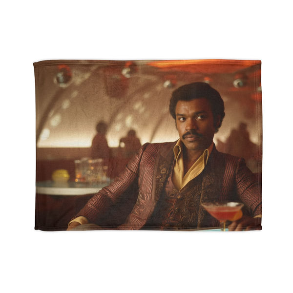 Lando Calrissian in a Cloud City Casino — Plush Fleece Throw Blanket — Full Spread Plush Fleece Artwork View
