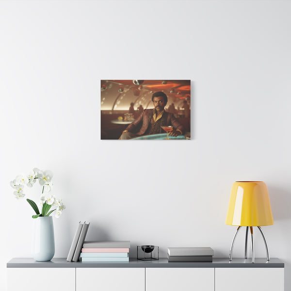 Lando Calrissian in a Cloud City Casino — Stretched Canvas Wall Art — Living Room Wall Lifestyle View
